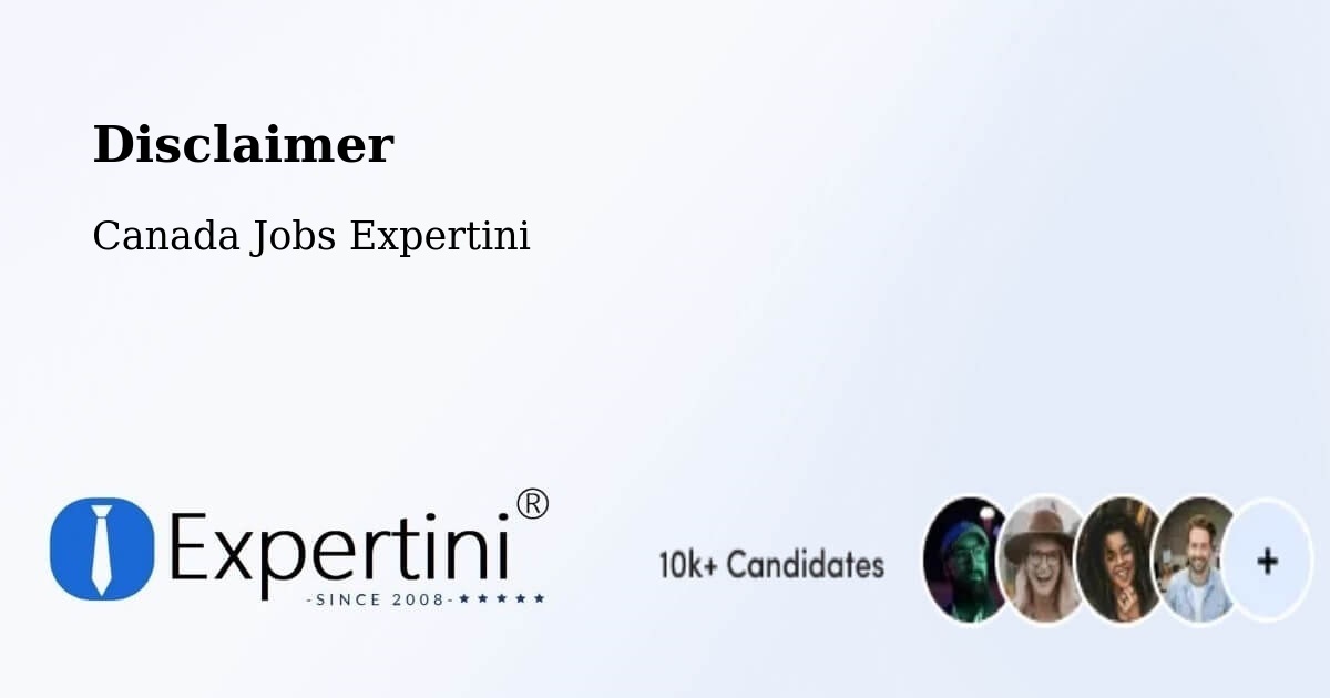 Disclaimer – Deep River - Canada Jobs Expertini